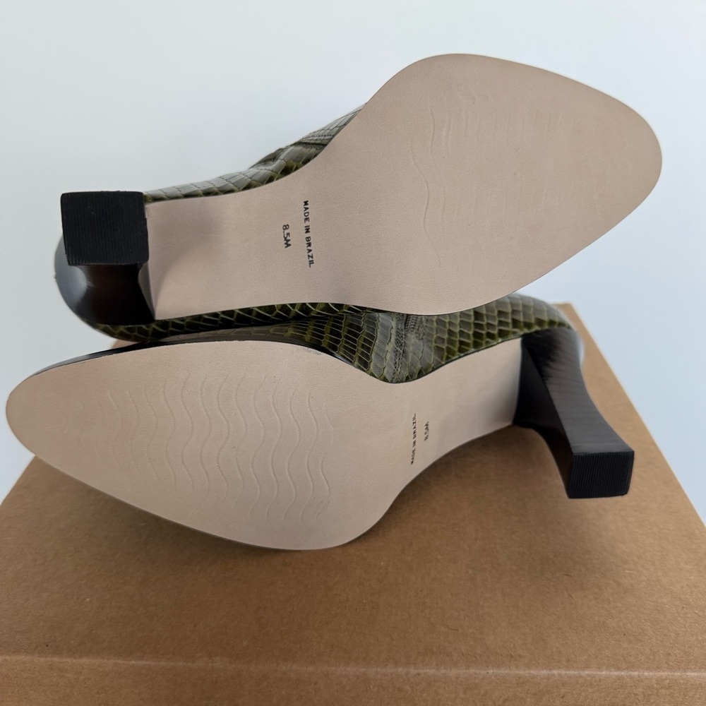 Matisse ECLAIR Green Leather Crocodile-Embossed Heeled Bootie 8.5‎ M - Picture 10 of 15